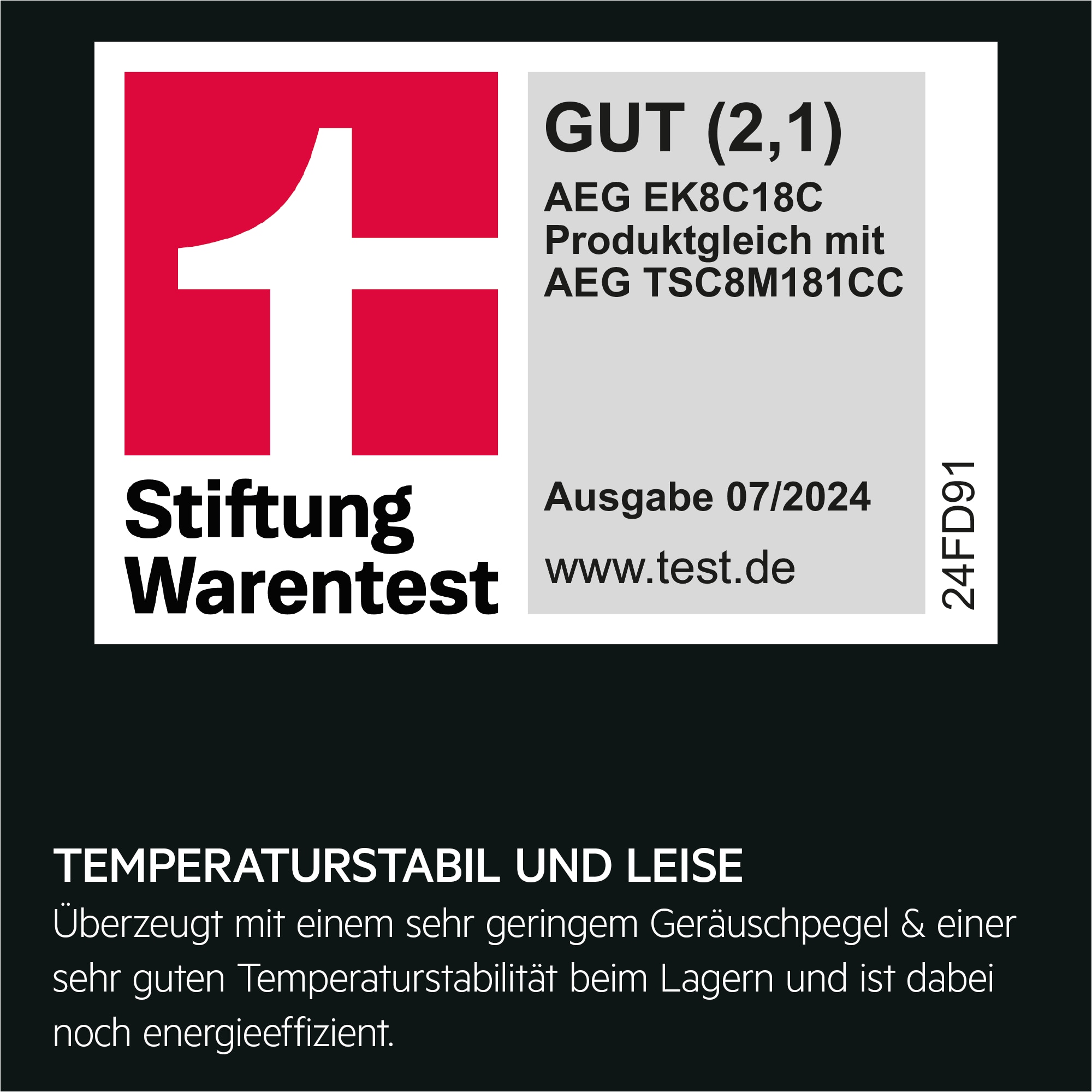 AEG - Einbau-Kühl-Gefrierkombinationen - EK8C18C