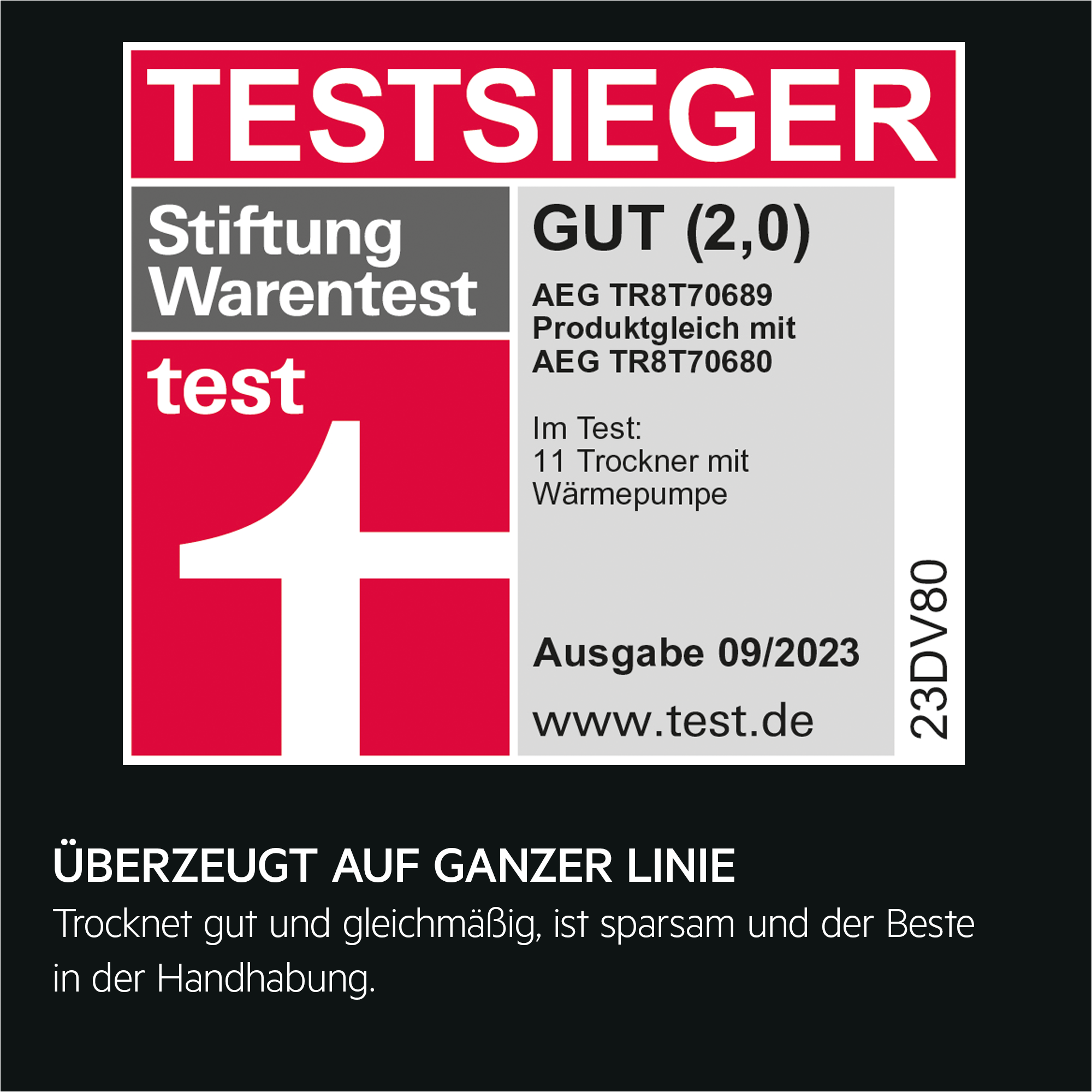 AEG - Wärmepumpentrockner - TR8T70689