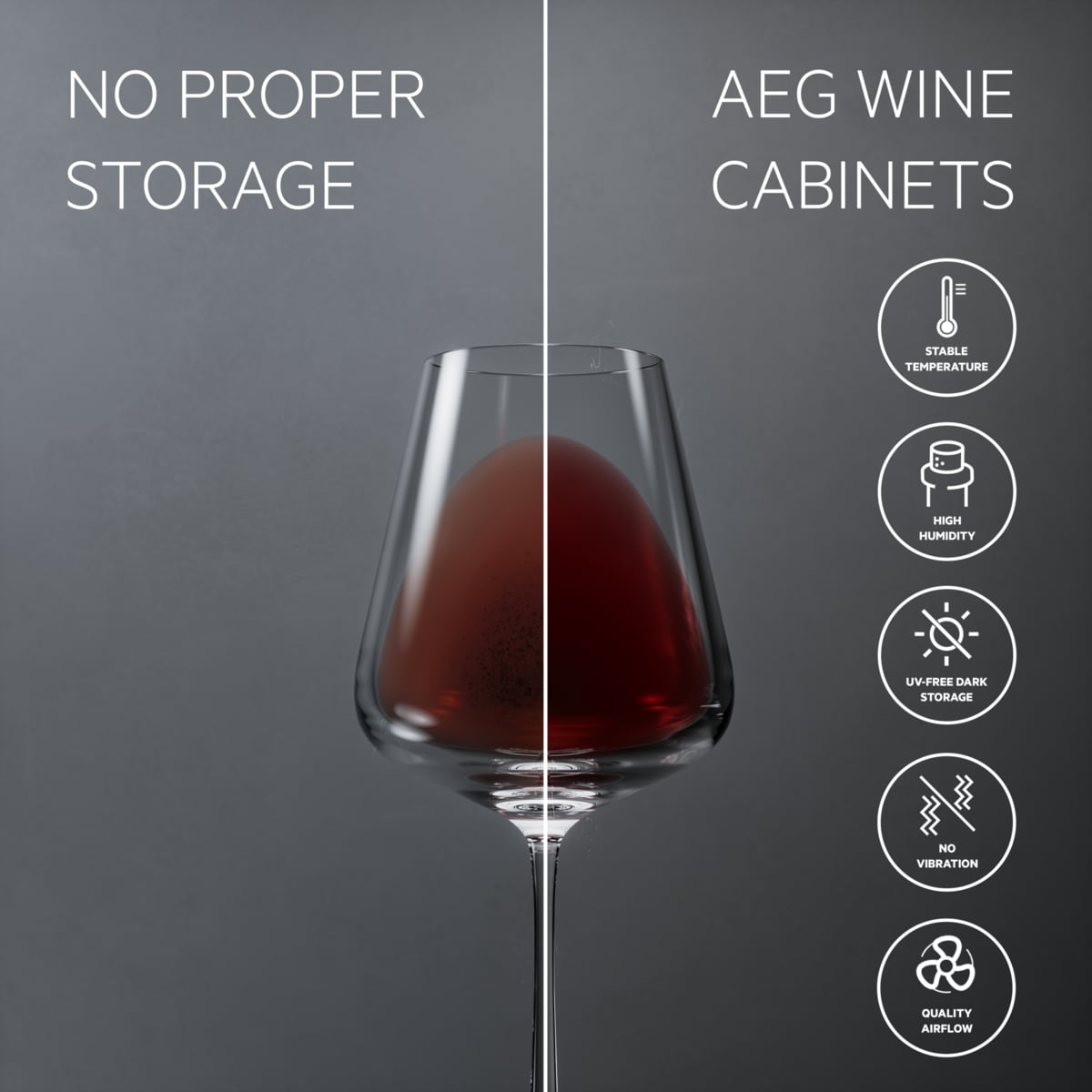 AEG - Unterbau-Weinklimaschränke - AWUD040B8B