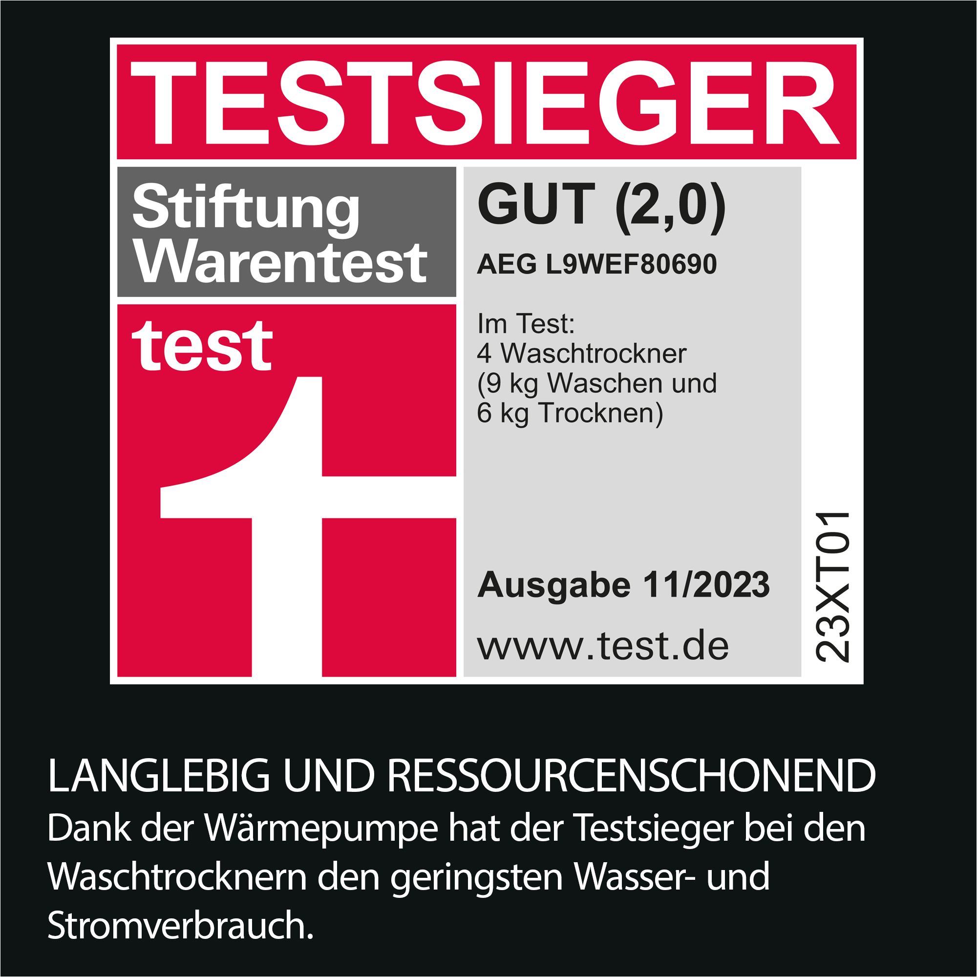 AEG - Freistehende Waschtrockner - L9WEF80690