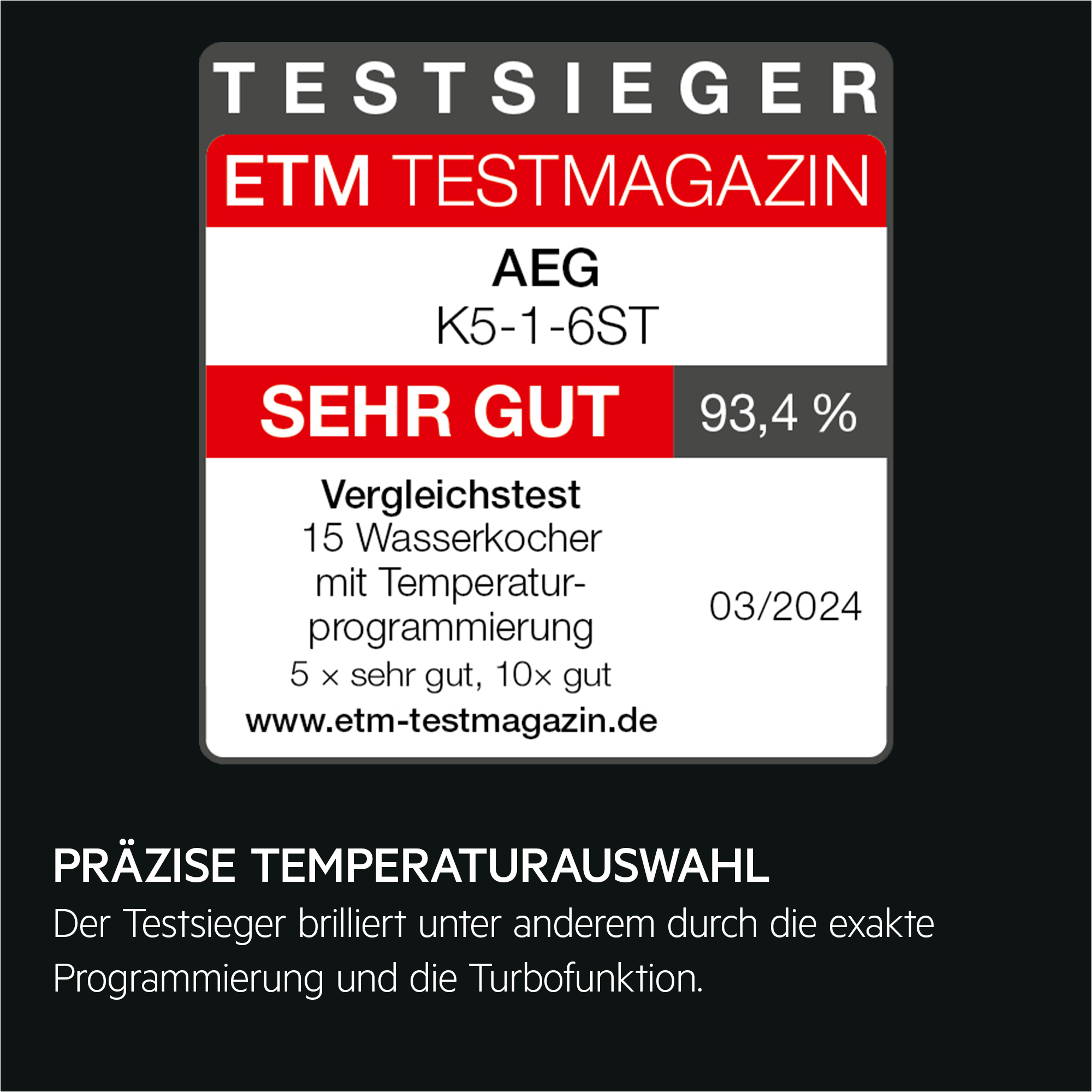 AEG - Wasserkocher - K5-1-6ST