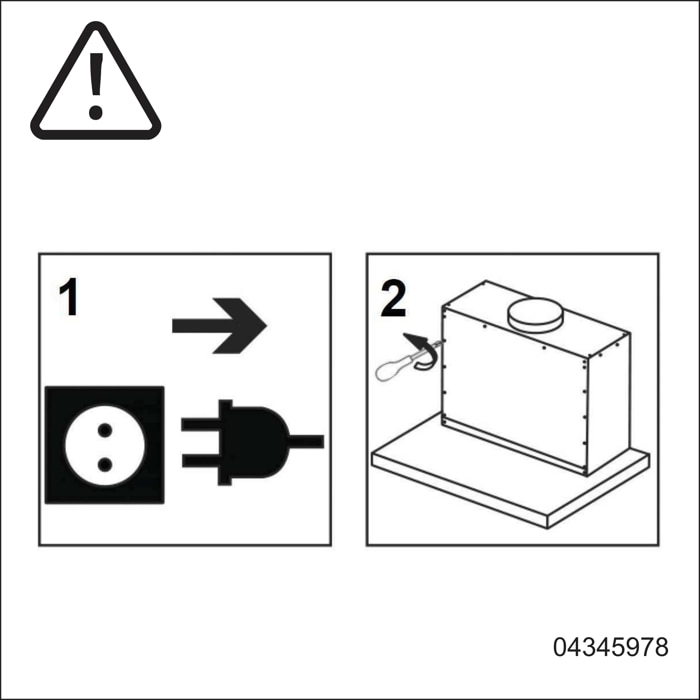 Ziehe vor der Wartung den Stecker des Geräts