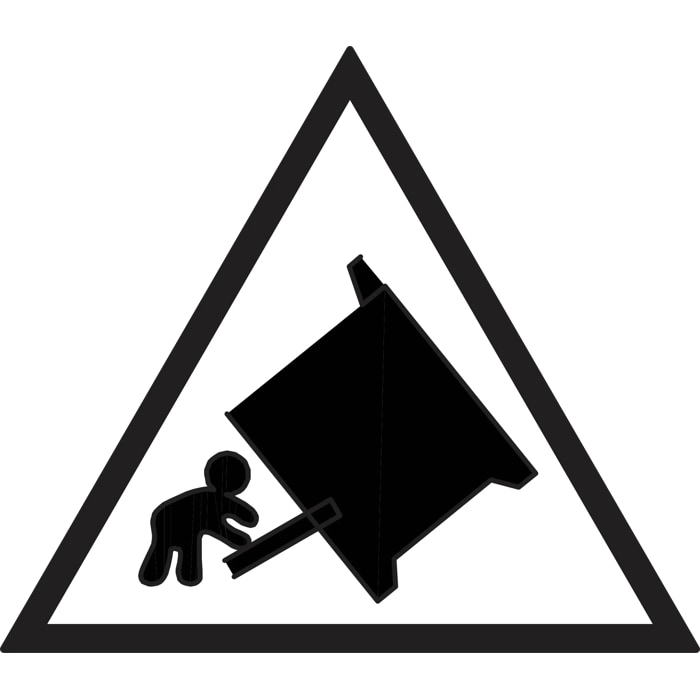 Vermeide, dass Kinder gegen die Backofentür drücken. Es besteht Kippgefahr