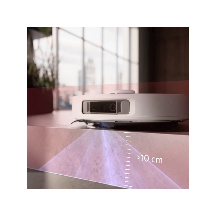 Advanced sensors detect stair and edges and guide the robot safely away
Disclaimer: Based on internal test according to QB/T 4833 - 2015 Drop proof test 
