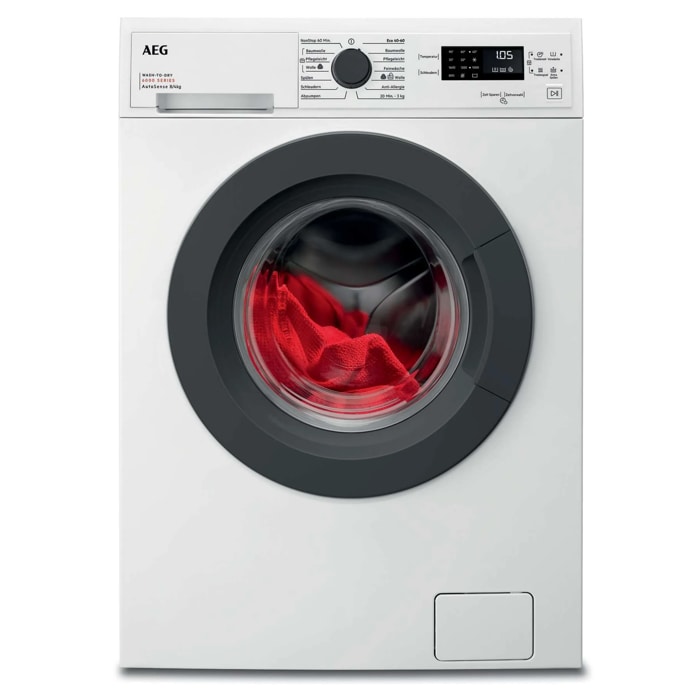 AEG Waschtrockner, 8 kg Waschen, 4 kg Trocknen, Serie 6000 Wash-to-Dry - 5 Kombi-Programmen Waschen und Trocknen ohne Unterbrechung , D/A, Mengenautomatik, Startzeitvorwahl, 1600 U/min, LWK6A50680