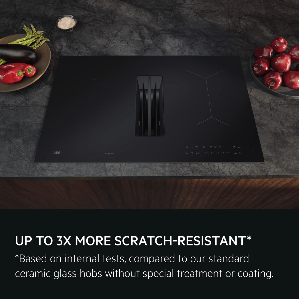 More scratch-resistant than our standard ceramic glass.