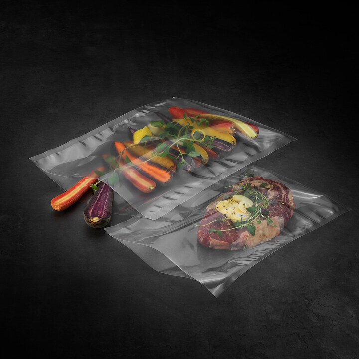 Kürbis in einem SousVide-Beutel