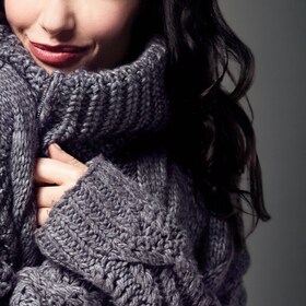 A lady enjoying the softness of her laundered silk