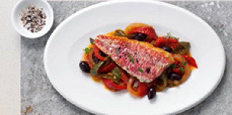 Rotbarsch mit Gazpacho-Ragout