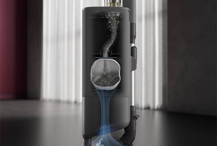 Automatische Entleerung ohne Staubkontakt