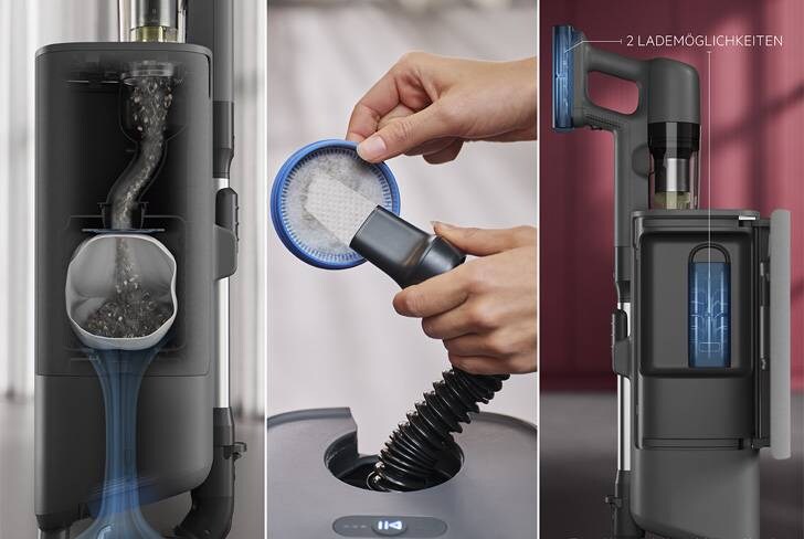 Integrierter Filterreinigungsschlauch