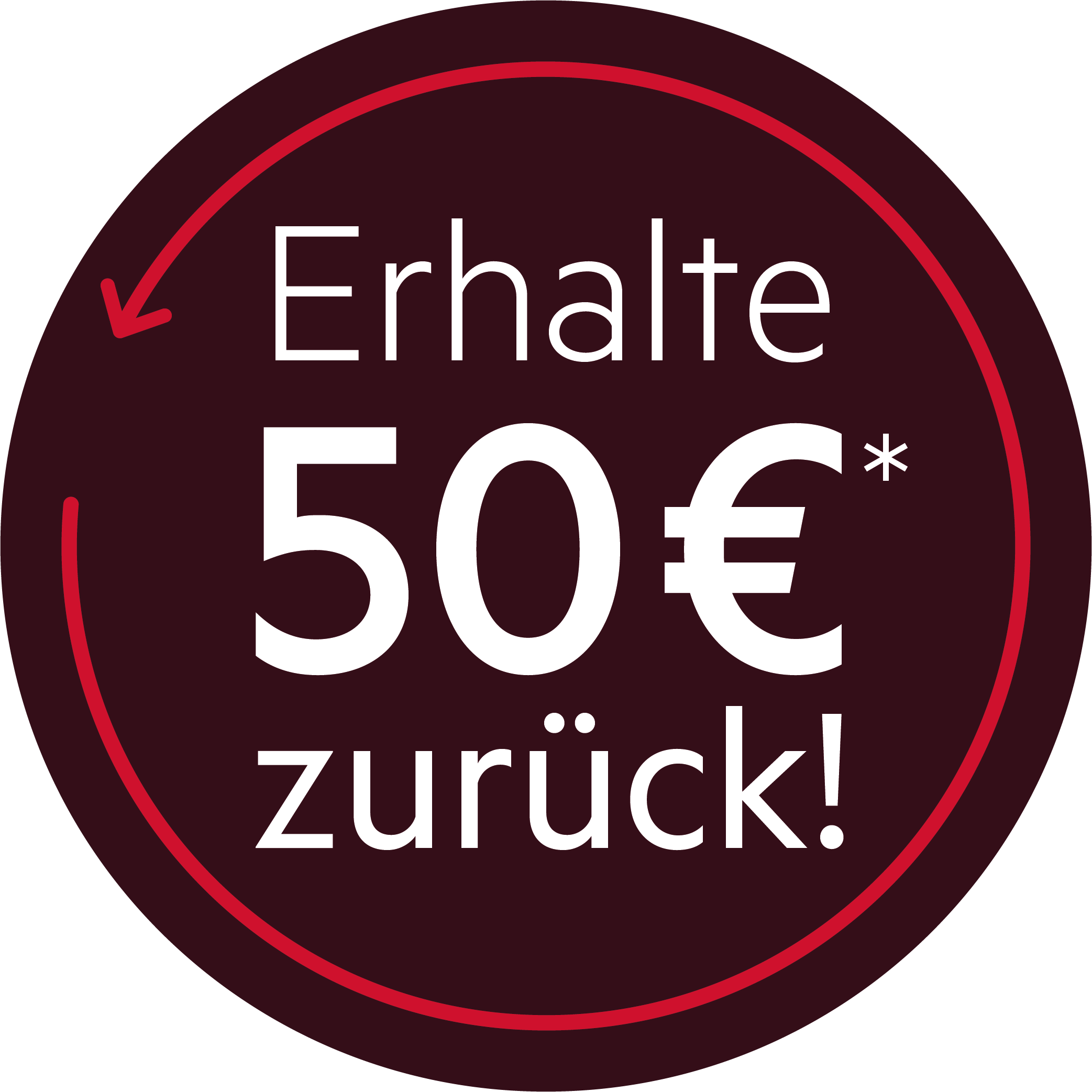 Erhalte 50 € Cashback