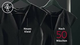 Vergleich Kleid neu und nach 50 Wäschen