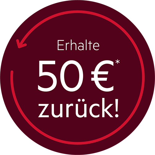 Erhalte 50 € Umdenk-Bonus